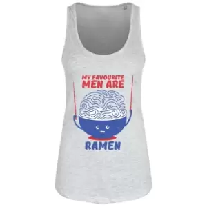 Grindstore Womens/Ladies My Favourite Men Are Ramen Tank Top (M) (Grey)