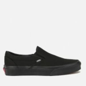 Vans Classic Slip-On Canvas Trainers - Black - 10