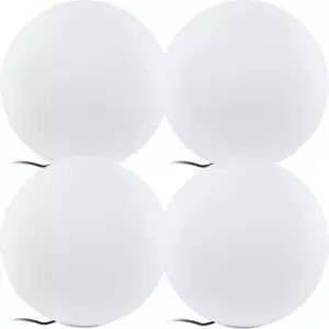 4 PACK IP65 Outdoor Garden Ball Light White Plastic 1x 40W E27 500mm Globe