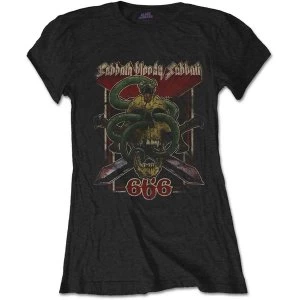 Black Sabbath - Bloody Sabbath 666 Womens Large T-Shirt - Black