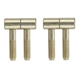 Lightweight Brass effect Metal Barrel hinge Pack of 2