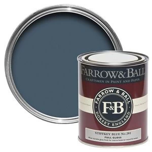 Farrow & Ball Stiffkey blue No. 281 Gloss Metal & wood Paint 0.75L