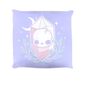 Grindstore Pastel Goth Skull Filled Cushion (One Size) (Lilac)