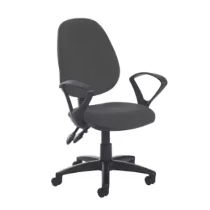 Dams MTO Jota High Back PCB Operator Chair with Fixed Arms - Panama Red