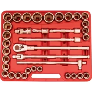 MM/Inch Professional Socket Set 3/4" Sq Dr 36PC