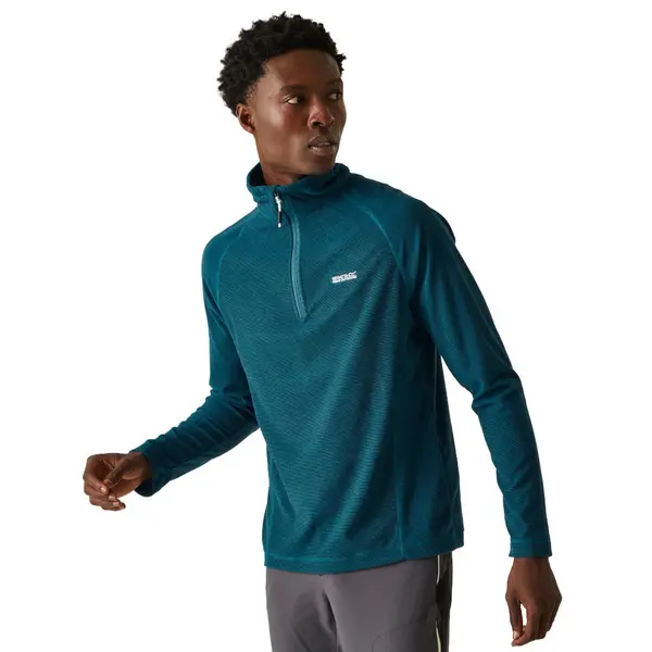 Regatta Mens Montes Lightweight Half Zip Summer Fleece Top XL - Chest 43-44' (109-112cm) Moroccan Blue RMA212-4VK-XL