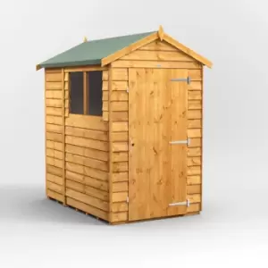 6x4 Power Overlap Apex Garden Shed