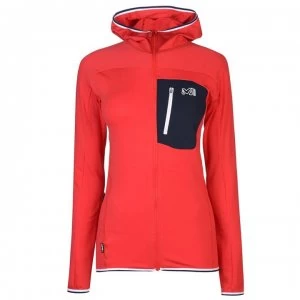 Millet Tril Grid Hoodie Ladies - Red