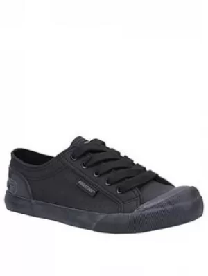 Rocket Dog Jazzin Plimsolls, Black, Size 4, Women