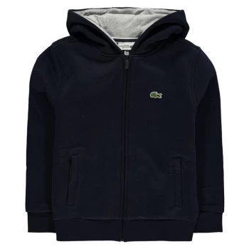 Lacoste Junior Boys Basic Zip Hoodie - Navy