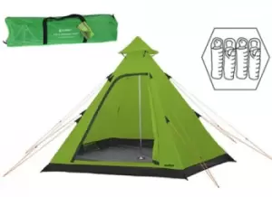 Summit Hydrahalt - 4 Person Green Tipi Camping Outdoors Tent Includes Pegs