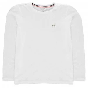 Lacoste Junior Boys Basic Long Sleeve T Shirt - White