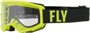 Fly Racing Focus Motocross Goggles, black-yellow, black-yellow