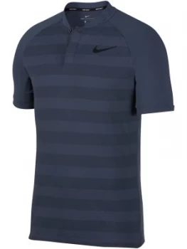 Mens Nike Momentum Stripe Blade Polo Thunder