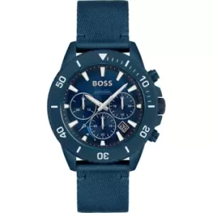 Gents BOSS Admiral Ocean Plastic Blue Watch