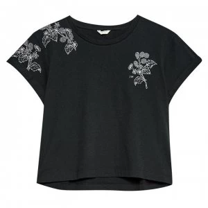 Jack Wills Irvine Embroidered T-Shirt - Black