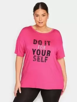 Yours Do It For Yourself Active Top - Pink, Size 20, Women