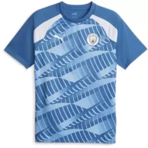 Puma Manchester City Pre Match Shirt 2023 2024 Adults - Blue