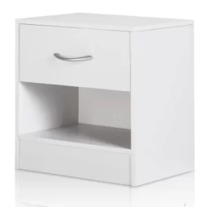 Bedside Table White 39x28x41cm