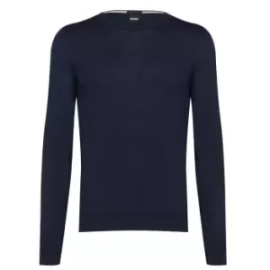 Boss Leno-P Knit Jumper - Blue