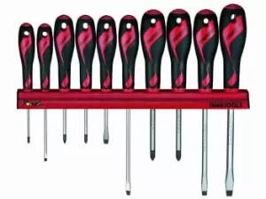 Teng WRMD10N 10pc Flat PH and PZ Type Screwdriver Wall Rack