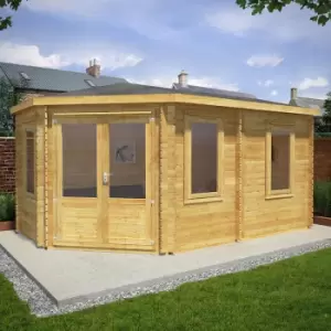 Mercia Grande 5m x 3m Corner Log Cabin (28mm) a Double Glazed