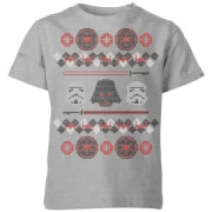 Star Wars Empire Knit Kids Christmas T-Shirt - Grey - 5-6 Years