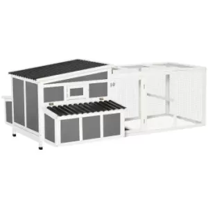 Pawhut Chicken Coop With Nesting Box - Grey