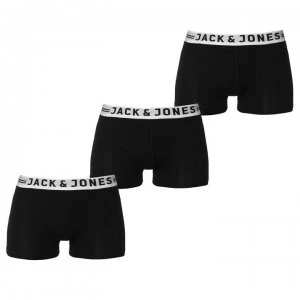 Jack and Jones Sense 3 Pack Trunks Mens - Black