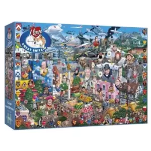 I Love Great Britain 1000 Piece Jigsaw Puzzle