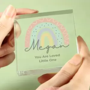 Personalised Rainbow Crystal Token Clear