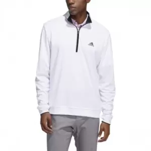 adidas Quarter-Zip Sweatshirt - white - L