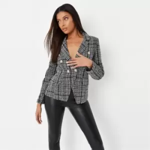 Missguided Jacket Check - Black