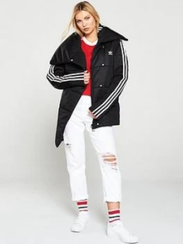 Adidas Originals Tracktop Quilted Coat - Black