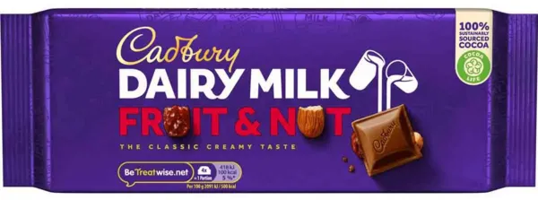 Cadbury Gifts Direct Dairy Milk Fruit & Nut Bar 180g 4258018