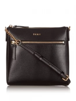 DKNY Top Zip Pocket Cross Body Bag Black