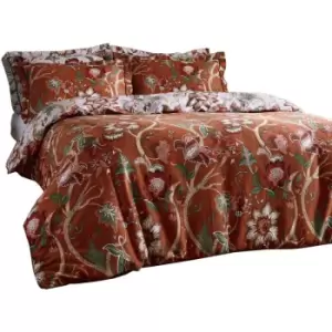 Paoletti Botanist Duvet Cover Set (King) (Russet) - Russet