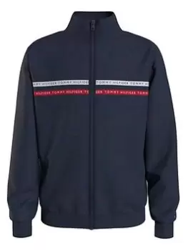 Tommy Hilfiger Boys Tape Tape Track Jacket - Navy, Size 7 Years