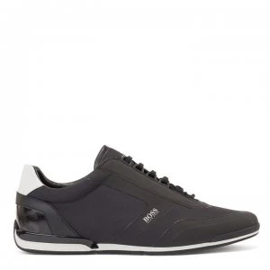 Hugo Boss Saturn Low Profile Nylon Trainers Black Size 8 Men