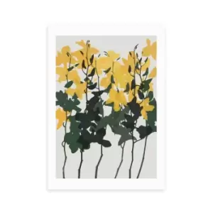 East End Prints Orchids 7 Print Yellow