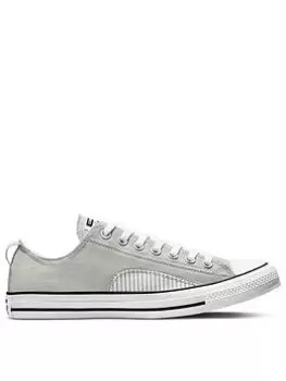 Converse Chuck Taylor All Star Stripe Patch Canvas Hi Top - Grey/White, Size 6, Men