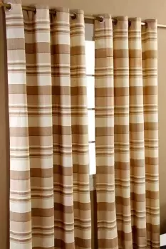 Cotton Morocco Striped Curtain Pair