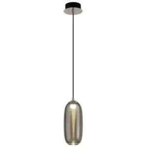 Ceiling Pendant, 1 x 8W LED, 4000K, 720lm, Smoked, Black - Luminosa Lighting