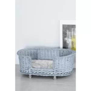 Circular Wicker Pet Bed