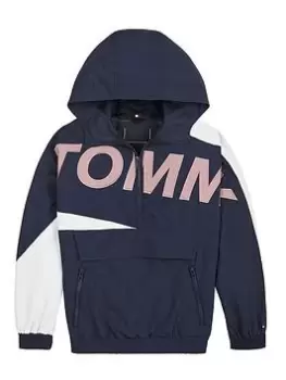 Tommy Hilfiger Kids Hero Popover Jacket - Navy, Size 6 Years, Women