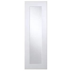 Cooke Lewis Raffello High Gloss White Tall glazed door W300mm