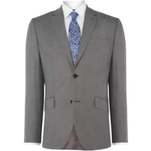 Howick Tailored Wells Slim Fit Sharkskin Suit Jacket - Grey