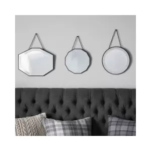 Scatter Mirrors - Set of 3 with Hanging Chains - Caspian House