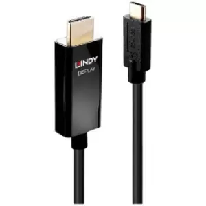 LINDY Cable USB-C plug, HDMI-A plug 1m Black 43291 USB-C screen cable