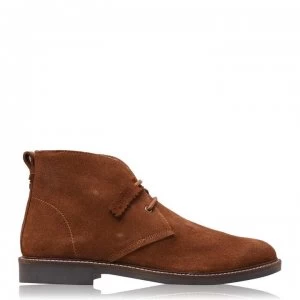 Farah Vintage Briggs Desert Boots - Camel Tan Suede